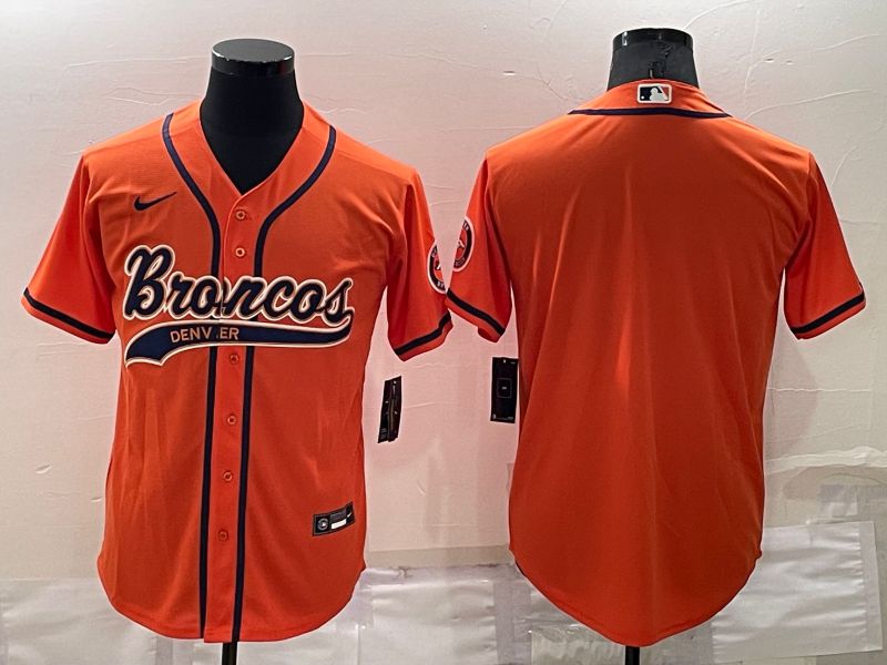 Men Denver Broncos Blank Orange Nike Co branded Jersey